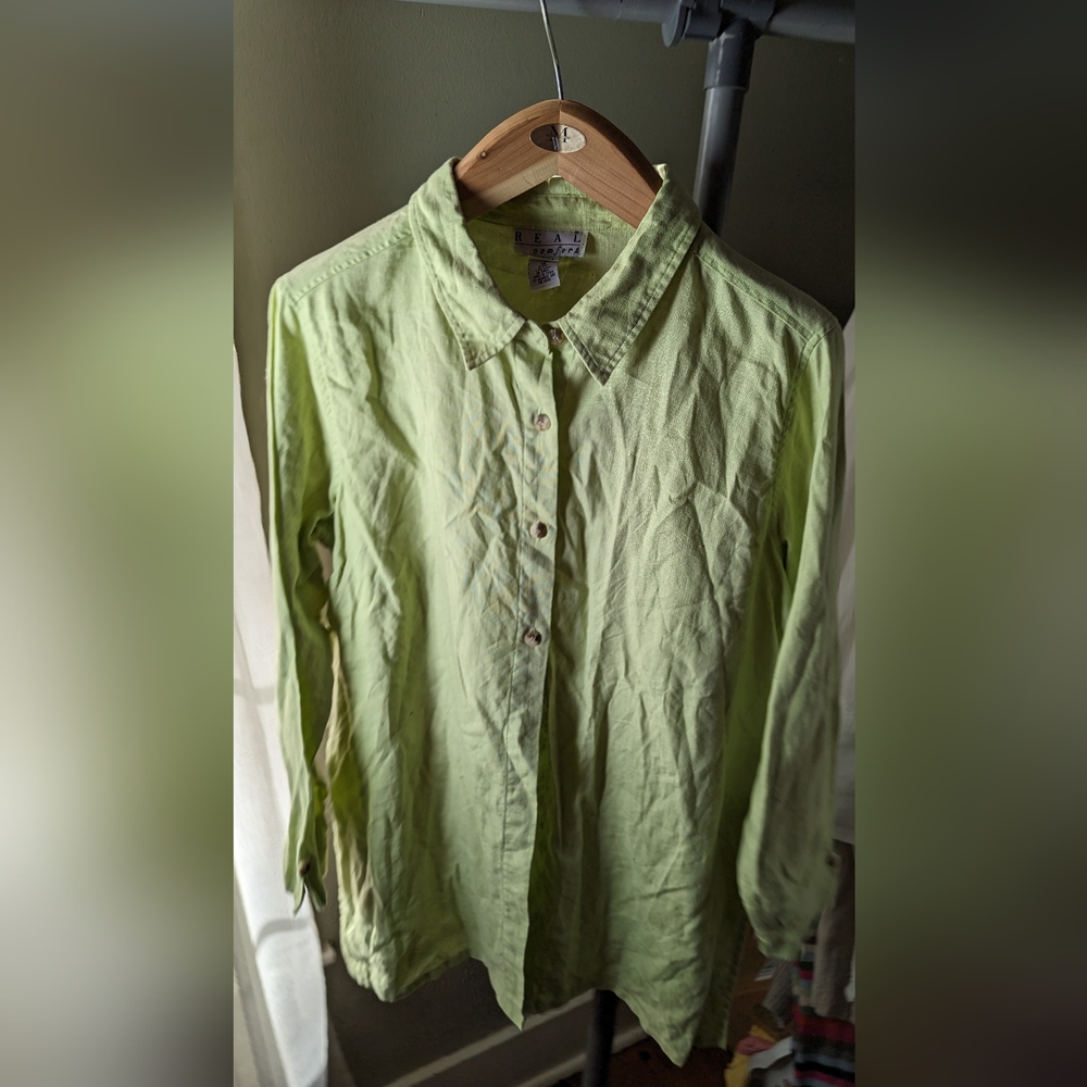 size 16 100% linen oversized tunic. REAL COMFORT